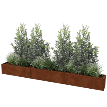 Cortenstaal plantenbak Texas xxl 300 x 30 cm