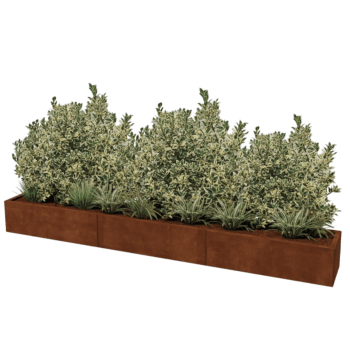Cortenstaal plantenbak Texas xxl 300 x 40 cm