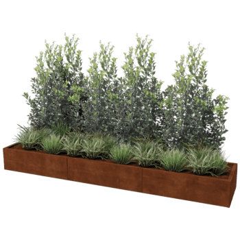 Cortenstaal plantenbak Texas xxl 300 x 60 cm