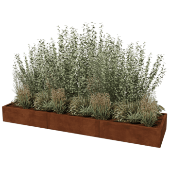 Cortenstaal plantenbak Texas xxl 300 x 80 cm