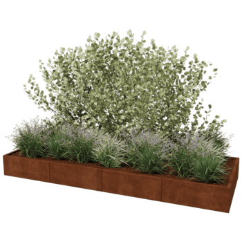 Cortenstaal plantenbak Texas xxl 320 x 120 cm