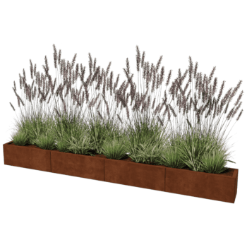 Cortenstaal plantenbak Texas xxl 320 x 30 cm