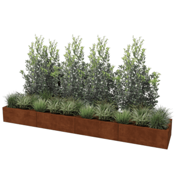 Cortenstaal plantenbak Texas xxl 320 x 60 cm