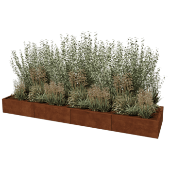 Cortenstaal plantenbak Texas xxl 320 x 80 cm