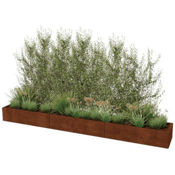 Cortenstaal plantenbak Texas xxl 360 x 50 cm