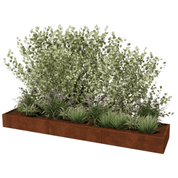 Cortenstaal plantenbak Texas xxl 360 x 80 cm