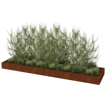 Cortenstaal plantenbak Texas xxl 480 x 120 cm