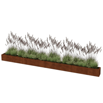 Cortenstaal plantenbak Texas xxl 480 x 30 cm