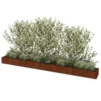 Cortenstaal plantenbak Texas xxl 480 x 50 cm