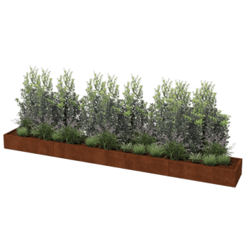 Cortenstaal plantenbak Texas xxl 480 x 60 cm