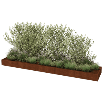 Cortenstaal plantenbak Texas xxl 500 x 100 cm