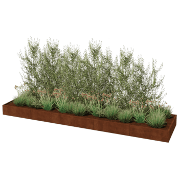 Cortenstaal plantenbak Texas xxl 500 x 120 cm