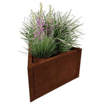 Cortenstaal plantenbak Alaska gelijkzijdig 60 cm