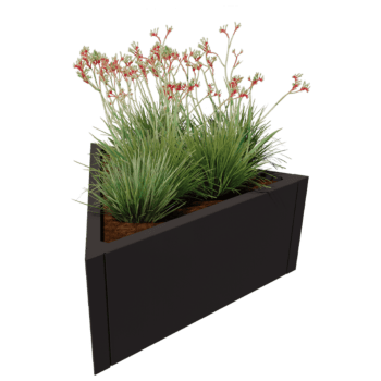 Gepoedercoat staal plantenbak Alaska gelijkzijdig 80 cm