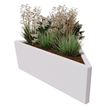 Gepoedercoat staal plantenbak Alaska ongelijkzijdig 112 cm