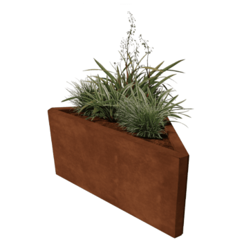 Cortenstaal plantenbak Alaska ongelijkzijdig 84 cm