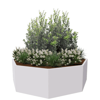 Gepoedercoat staal plantenbak Chicago 80