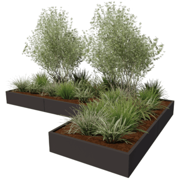 Gepoedercoat staal plantenbak Kansas 120
