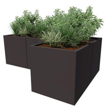Gepoedercoat staal plantenbak Kansas 70