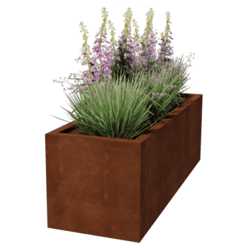 Cortenstaal gelaste plantenbak Montana 150 x 50 x 50 cm