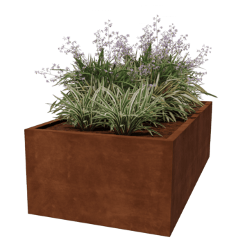 Cortenstaal gelaste plantenbak Montana 200 x 100 x 60 cm