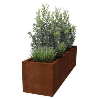 Cortenstaal gelaste plantenbak Montana 200 x 50 x 50 cm