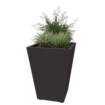 Gepoedercoat staal gelaste plantenbak Cone 60 x 60 x 80 cm