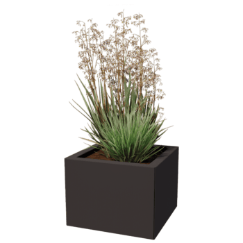 Gepoedercoat staal plantenbak Miami 40 x 40 cm
