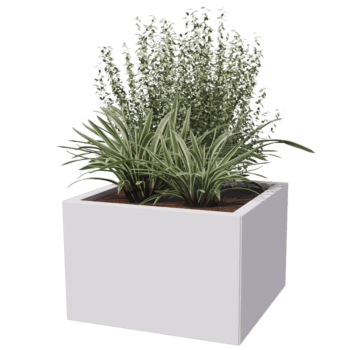 Gepoedercoat staal plantenbak Miami 60 x 60 cm
