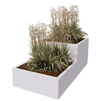 Gepoedercoat staal plantenbak Miami special II 80
