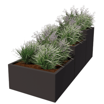 Gepoedercoat staal plantenbak Miami special III 80