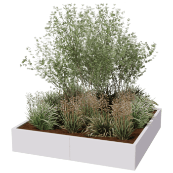 Gepoedercoat staal plantenbak Miami xxl 160 x 160 cm