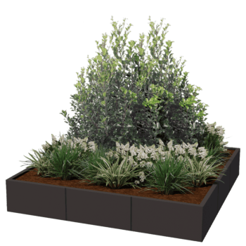 Gepoedercoat staal plantenbak Miami xxl 180 x 180 cm