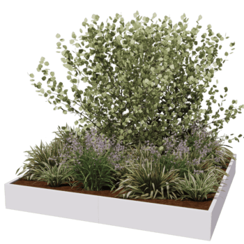 Gepoedercoat staal plantenbak Miami xxl 240 x 240 cm