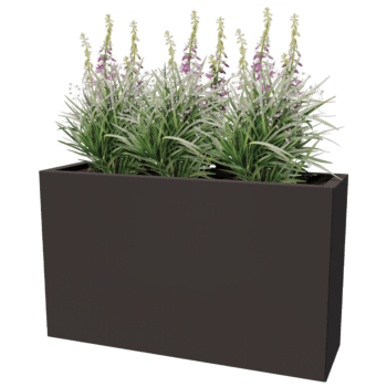 Gepoedercoat staal plantenbak Texas 30 x 100 cm