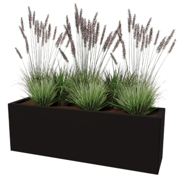 Gepoedercoat staal plantenbak Texas 30 x 120 cm