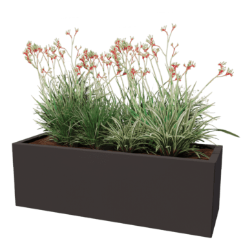 Gepoedercoat staal plantenbak Texas 40 x 120 cm