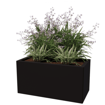Gepoedercoat staal plantenbak Texas 40 x 80 cm