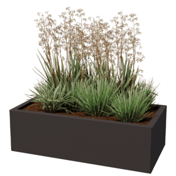 Gepoedercoat staal plantenbak Texas 50 x 100 cm