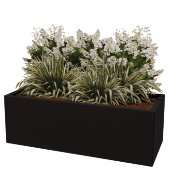 Gepoedercoat staal plantenbak Texas 50 x 120 cm