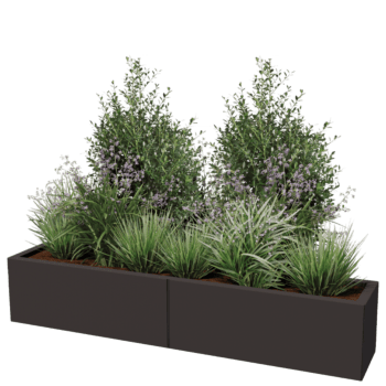 Gepoedercoat staal plantenbak Texas xxl 160 x 30 cm