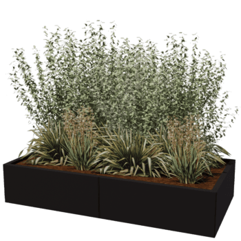 Gepoedercoat staal plantenbak Texas xxl 160 x 80 cm
