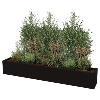 Gepoedercoat staal plantenbak Texas xxl 200 x 30 cm