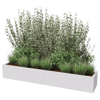 Gepoedercoat staal plantenbak Texas xxl 200 x 40 cm