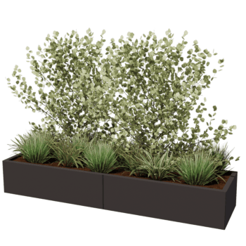 Gepoedercoat staal plantenbak Texas xxl 200 x 50 cm