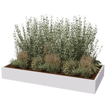 Gepoedercoat staal plantenbak Texas xxl 240 x 120 cm