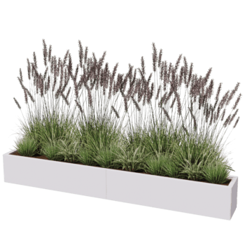 Gepoedercoat staal plantenbak Texas xxl 240 x 30 cm