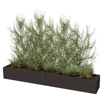 Gepoedercoat staal plantenbak Texas xxl 240 x 40 cm
