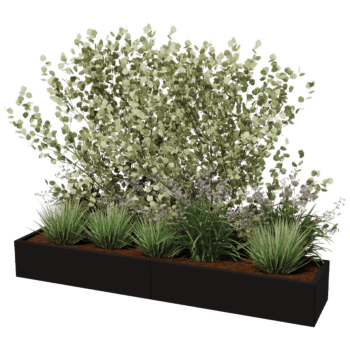 Gepoedercoat staal plantenbak Texas xxl 240 x 50 cm
