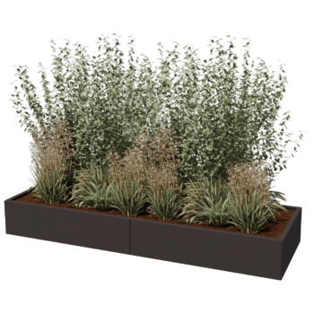 Gepoedercoat staal plantenbak Texas xxl 240 x 80 cm